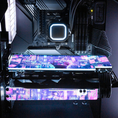 Purple Nights RGB GPU Support Bracket - Nogar007 - V1Tech