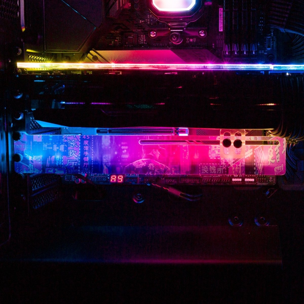 Purple Nights RGB GPU Support Bracket - Nogar007 - V1Tech