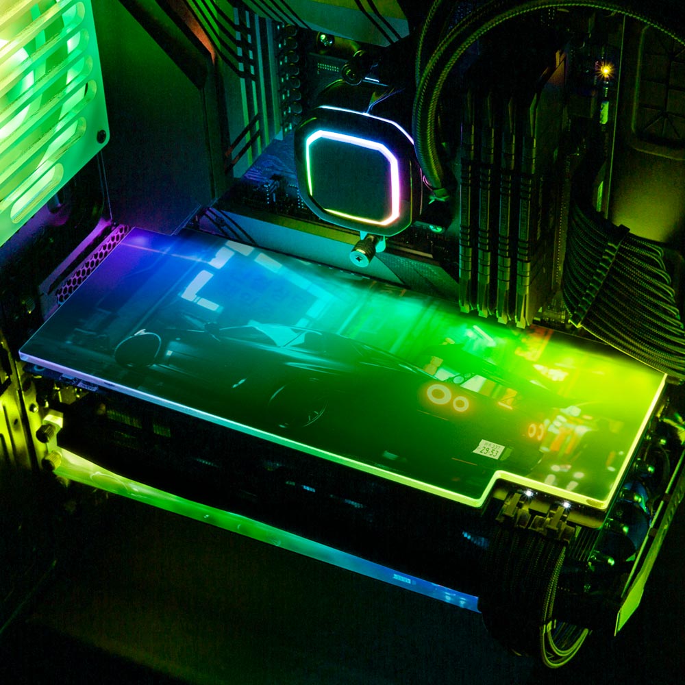 R-34 Skyline RGB GPU Backplate - Skie Graphic Studio - V1Tech