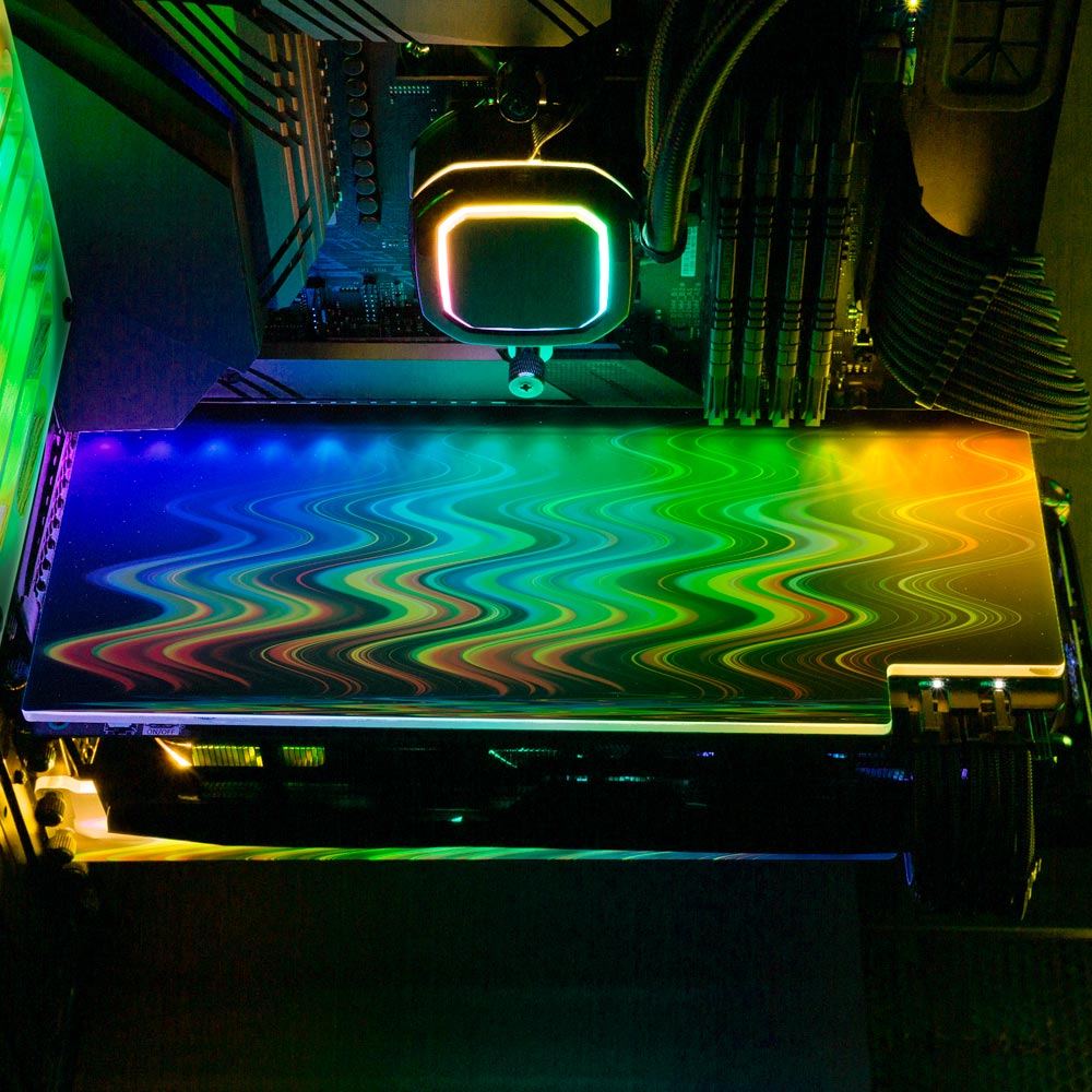 Rainbow Fire Dance RGB GPU Backplate - StellarFire - V1Tech