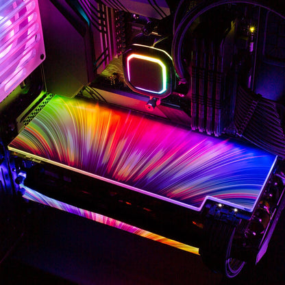 Rainbow Fountain RGB GPU Backplate - StellarFire - V1Tech