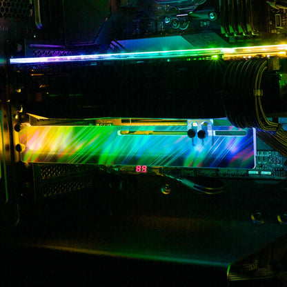 Rainbow March RGB GPU Support Bracket - StellarFire - V1Tech