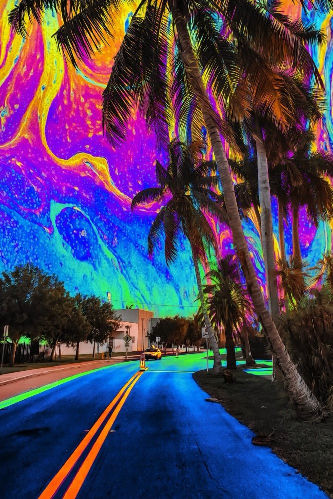 Geoglyser - 'Rainbow Palm Trees' | Acrylic Glass Print | Shatter ...
