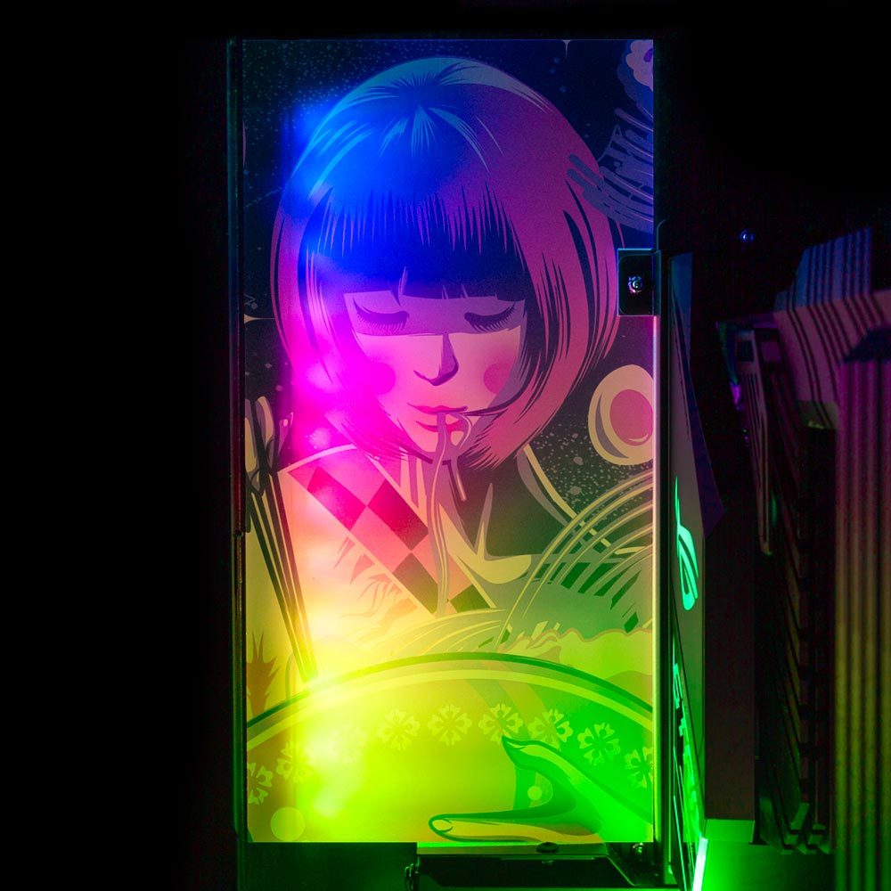 Ramen Geisha Lian Li O11 and Dynamic and XL Rear Panel Plate Cover with ARGB LED Lighting - HeyMoonly - V1Tech