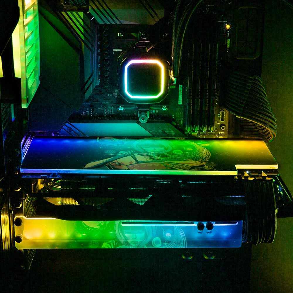 Ramen Geisha RGB GPU Support Bracket - HeyMoonly - V1Tech