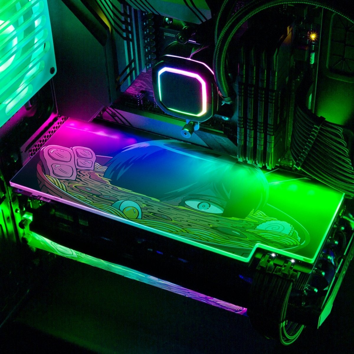 Ramen Goryo RGB GPU Backplate - Vincent Trinidad Art - V1Tech