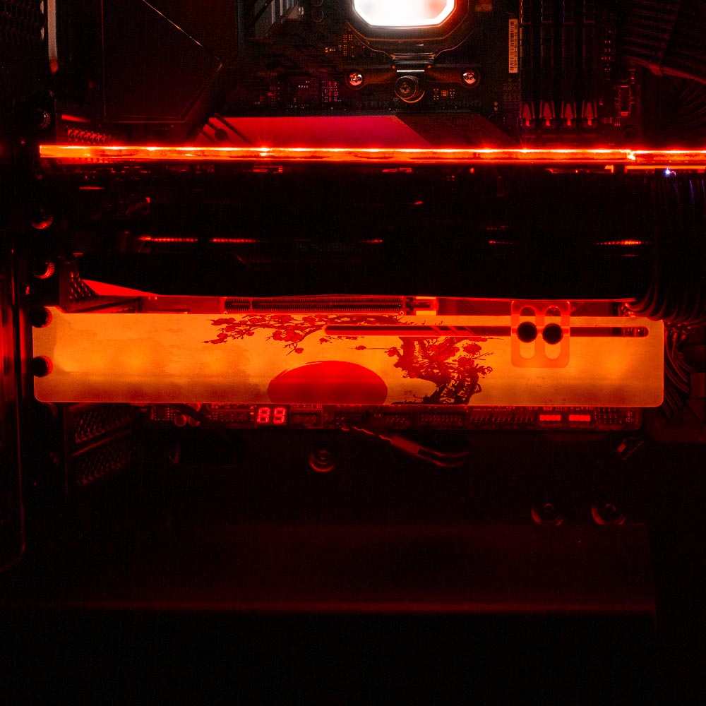 Red Suns RGB GPU Support Bracket - Ddjvigo - V1Tech