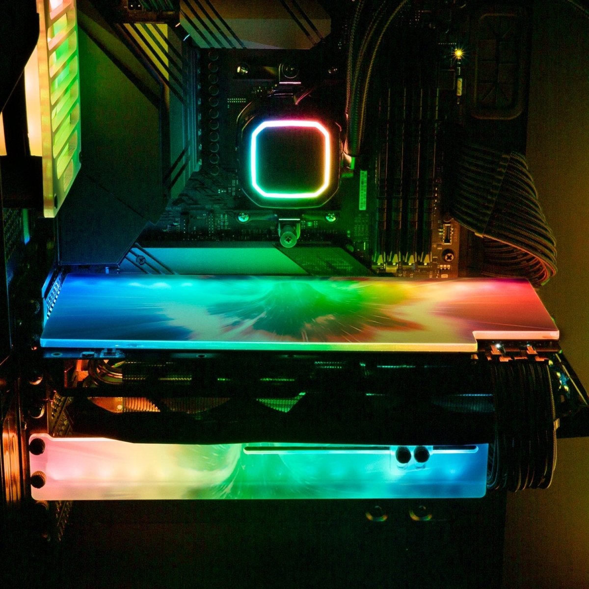Retro Portal RGB GPU Backplate - V1Tech