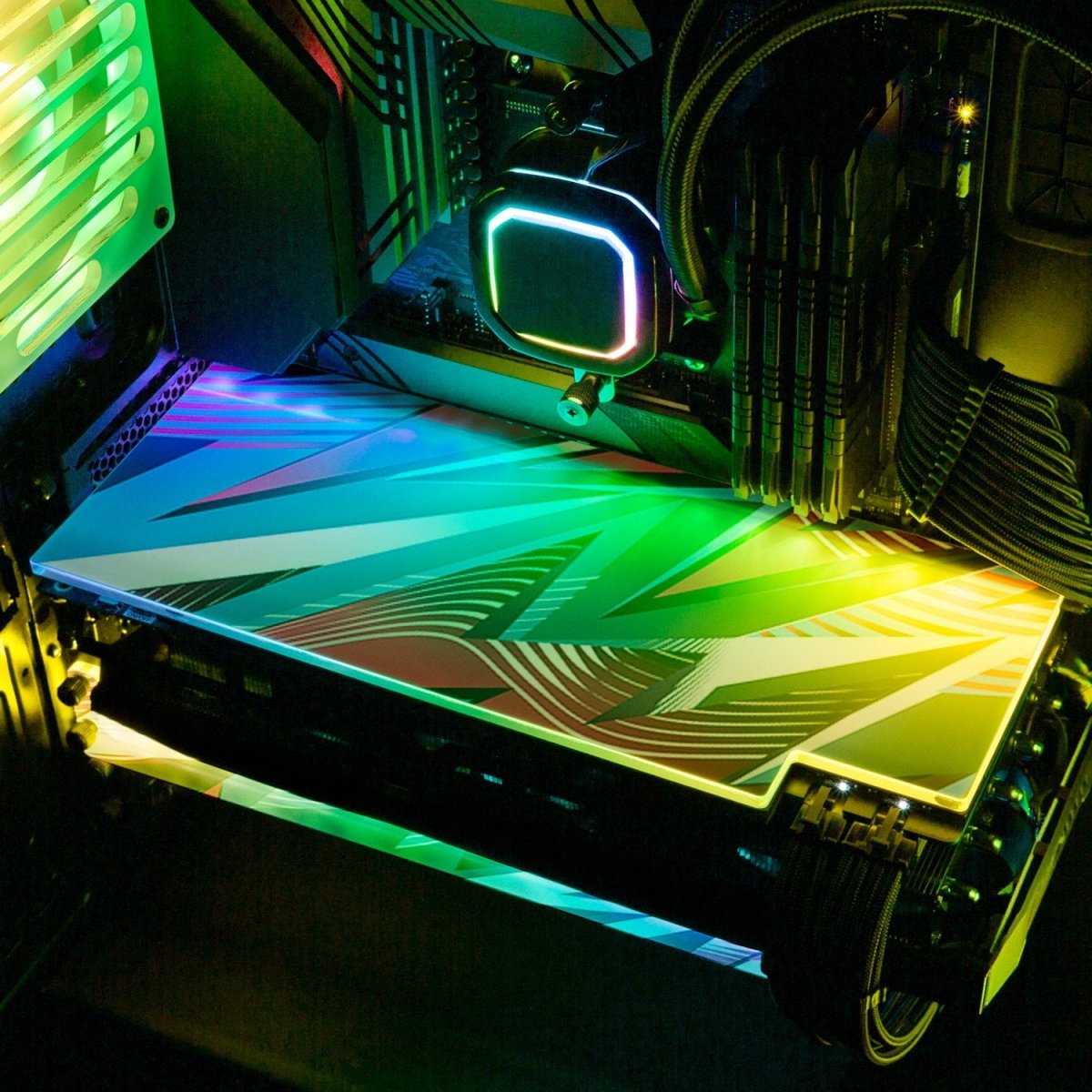 Retro Wave RGB GPU Backplate - V1Tech