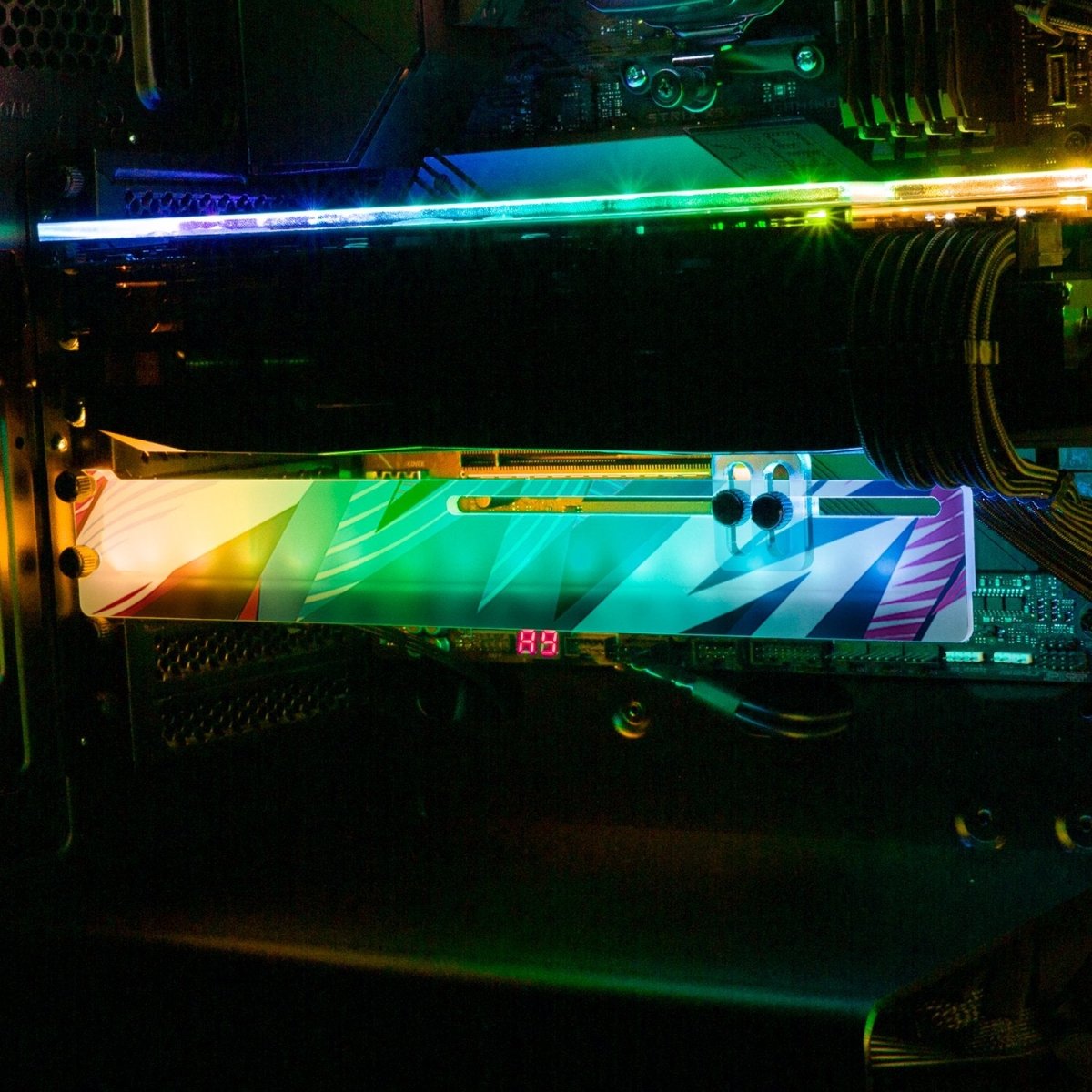 Retro Wave RGB GPU Support Bracket - V1Tech