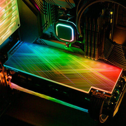 Ruby Emerald Sapphire RGB GPU Backplate - StellarFire - V1Tech