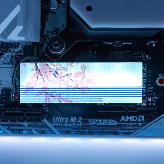 Sakura M.2 Heatsink Cover with ARGB Lighting - V1Tech