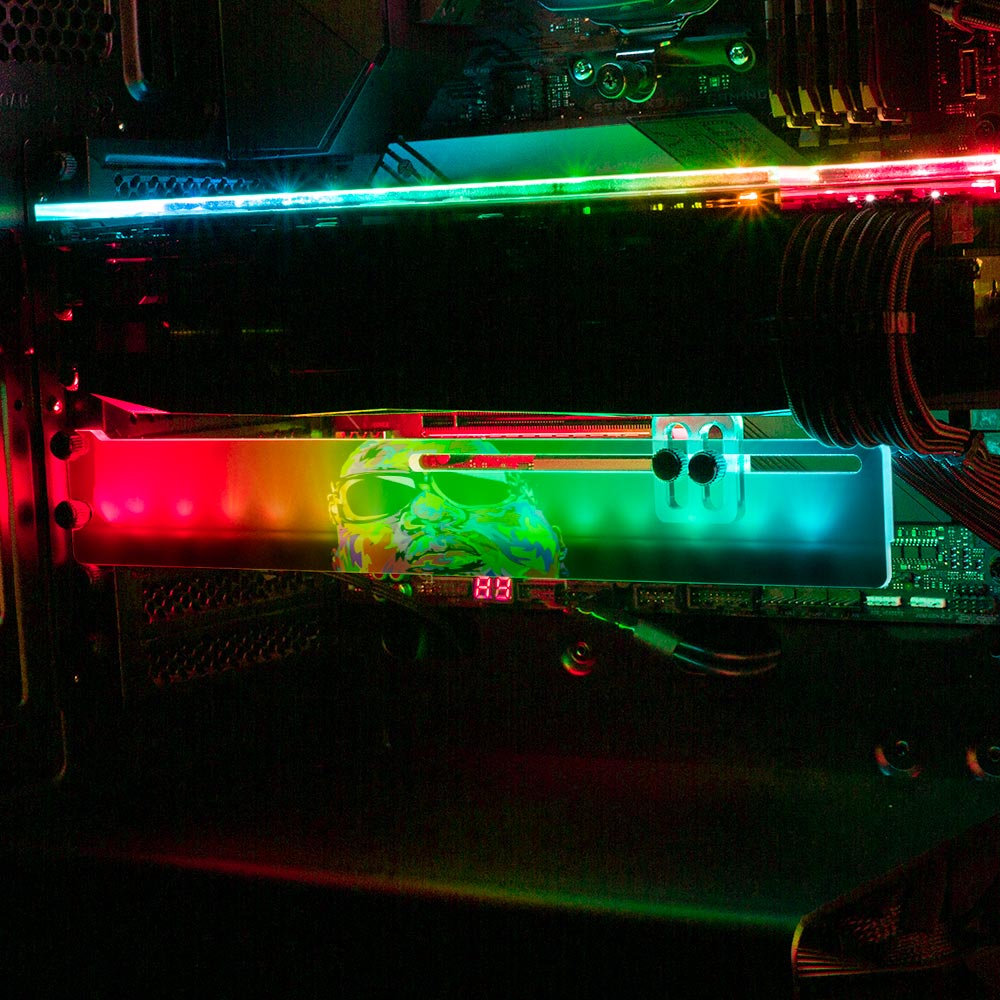 Shadesdrome RGB GPU Support Bracket - Technodrome1 - V1Tech