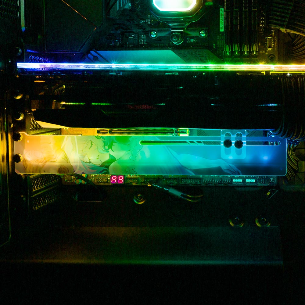Shepherdess Skyline RGB GPU Support Bracket - Ghost Data - V1Tech