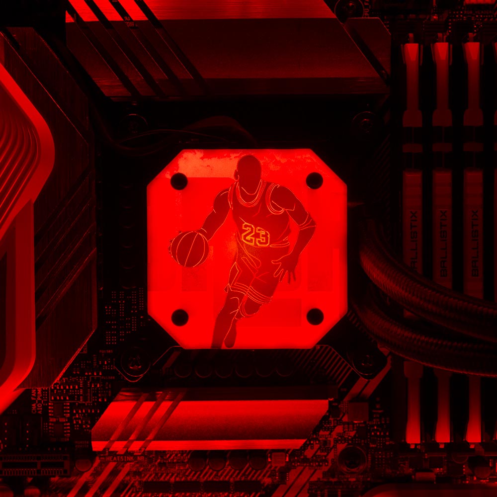 Soul of the Airness AIO Cover for Corsair iCUE ELITE CAPELLIX (H100i, H115i, H150i Black and White) - Donnie Art - V1Tech