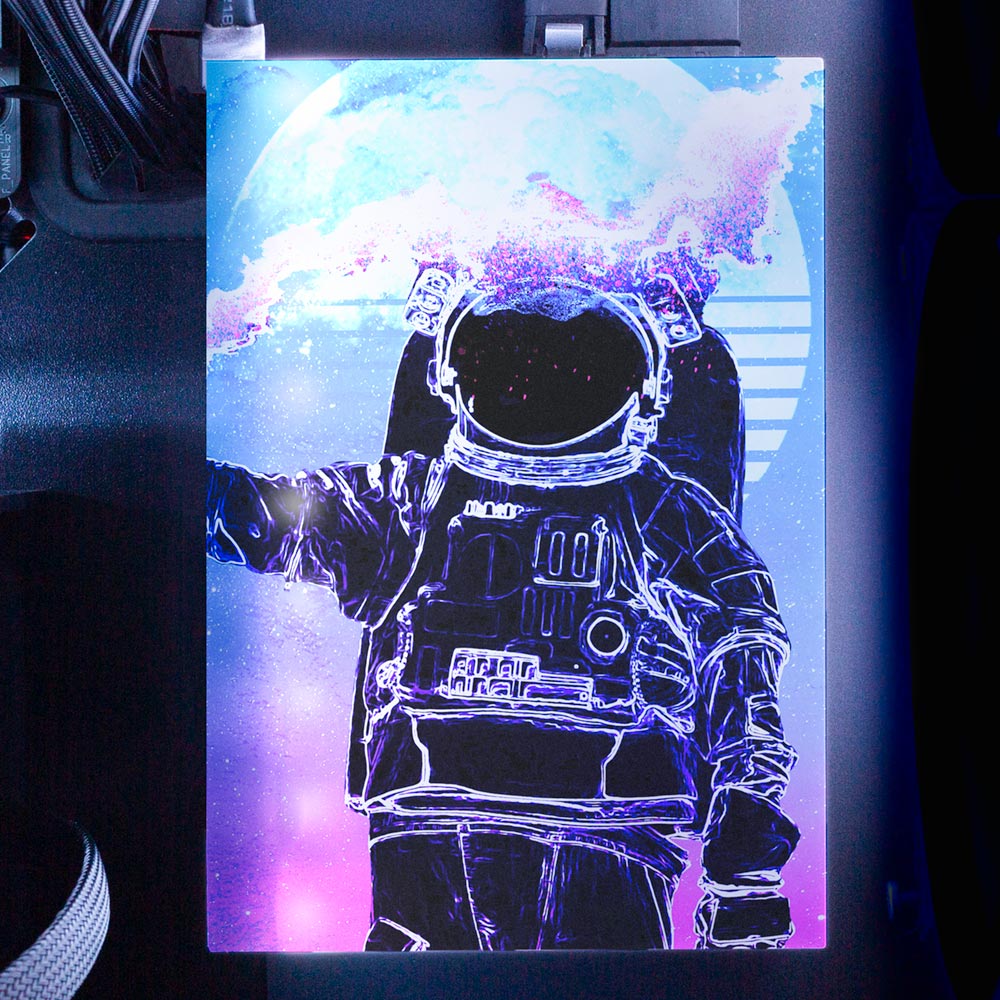 Soul of the Astronaut RGB HDD Cover Vertical - Donnie Art - V1Tech