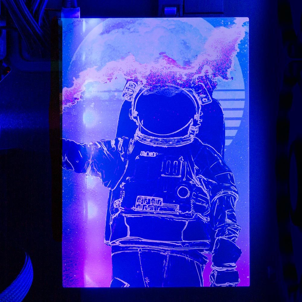 Soul of the Astronaut RGB HDD Cover Vertical - Donnie Art - V1Tech