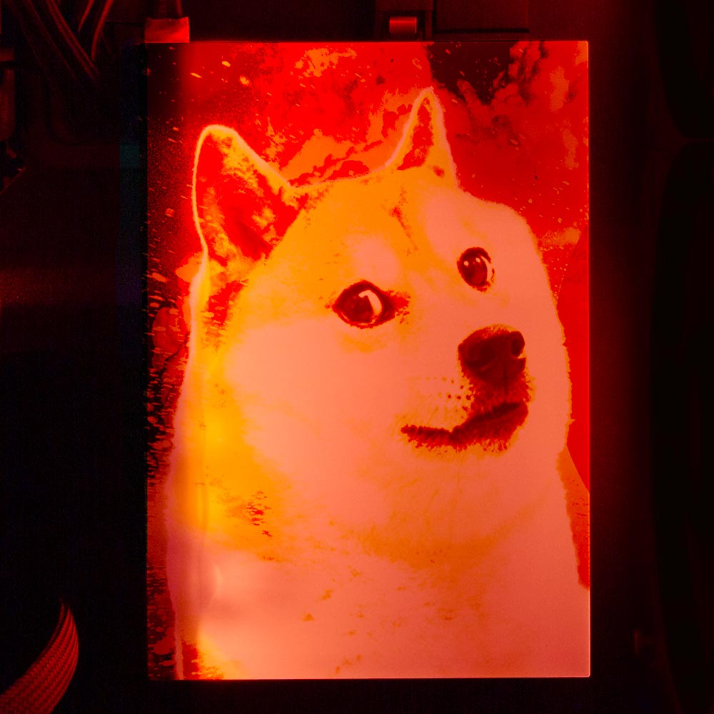 Soul of the Dog RGB HDD Cover Vertical - Donnie Art - V1Tech