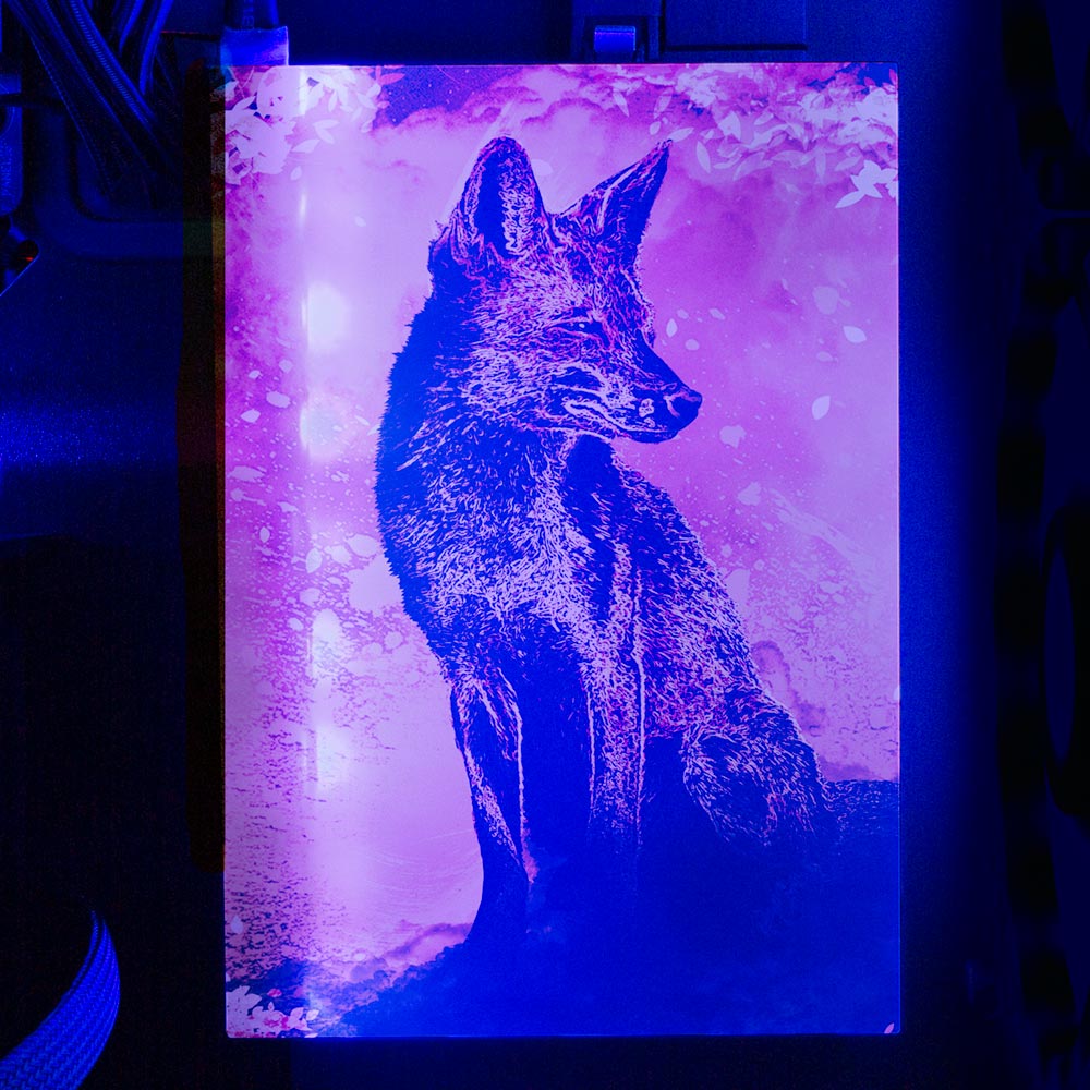Soul of the Fox RGB HDD Cover Vertical - Donnie Art - V1Tech
