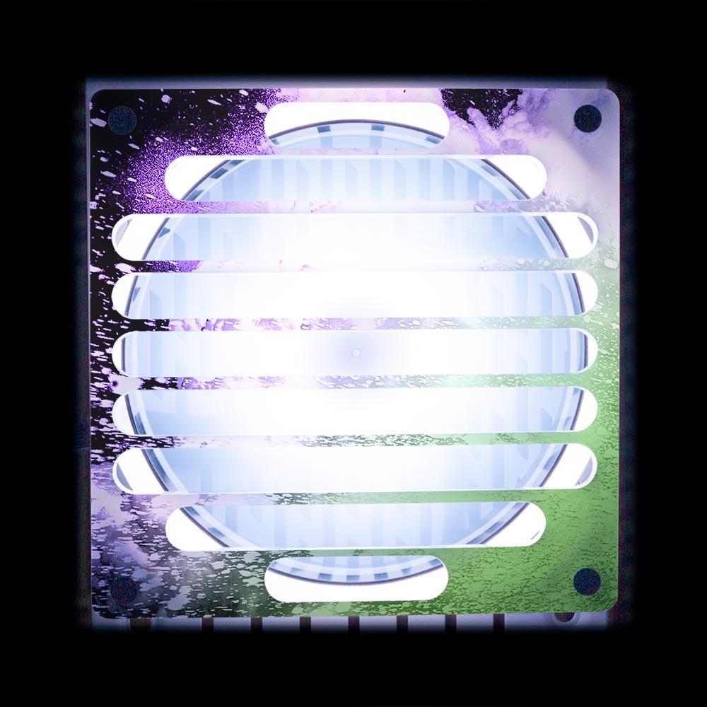 Soul of the Green Violet Flow Fan Grill (120mm and 140mm) - Donnie Art - V1Tech