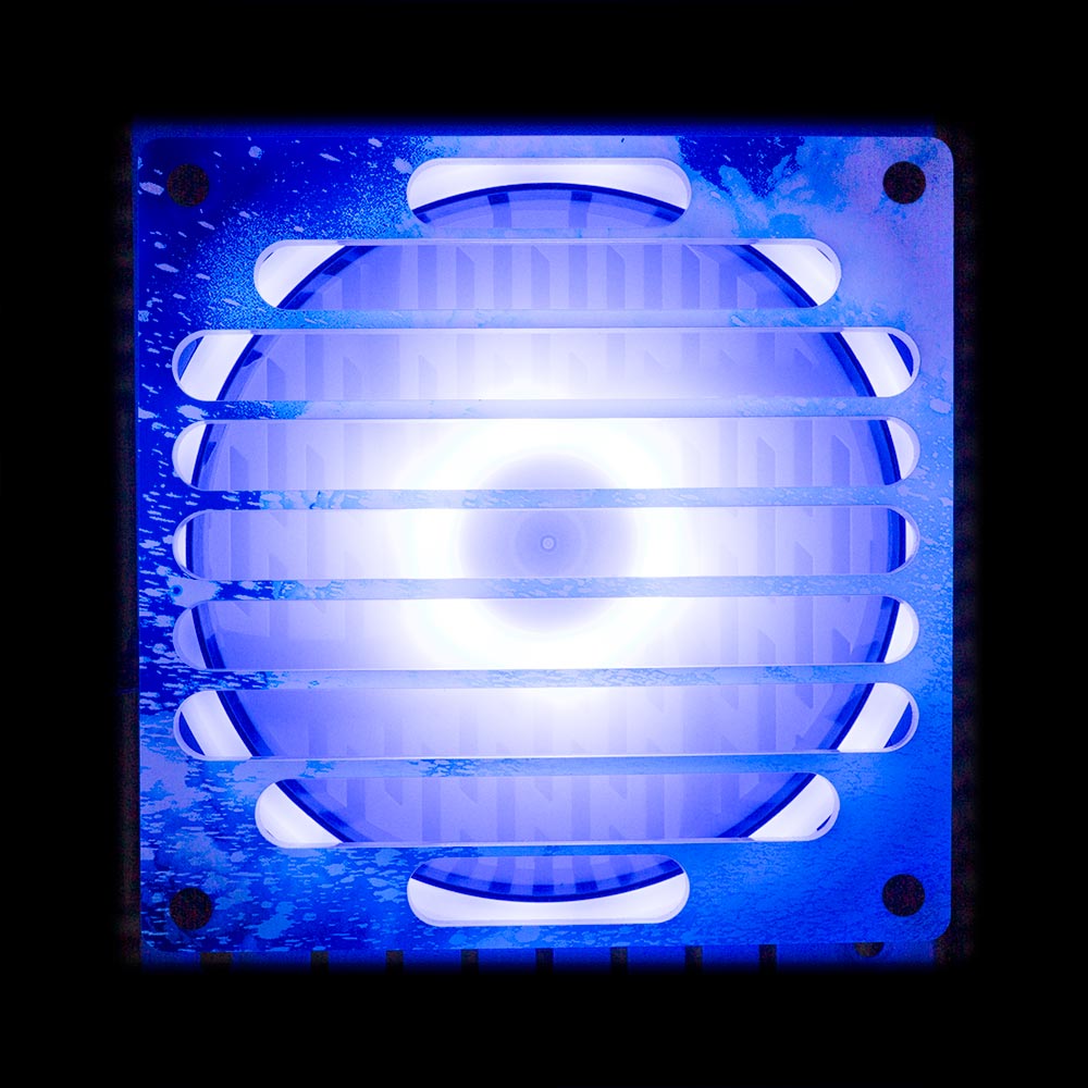 Soul of the Light Blue Flow Fan Grill (120mm and 140mm) - Donnie Art - V1Tech