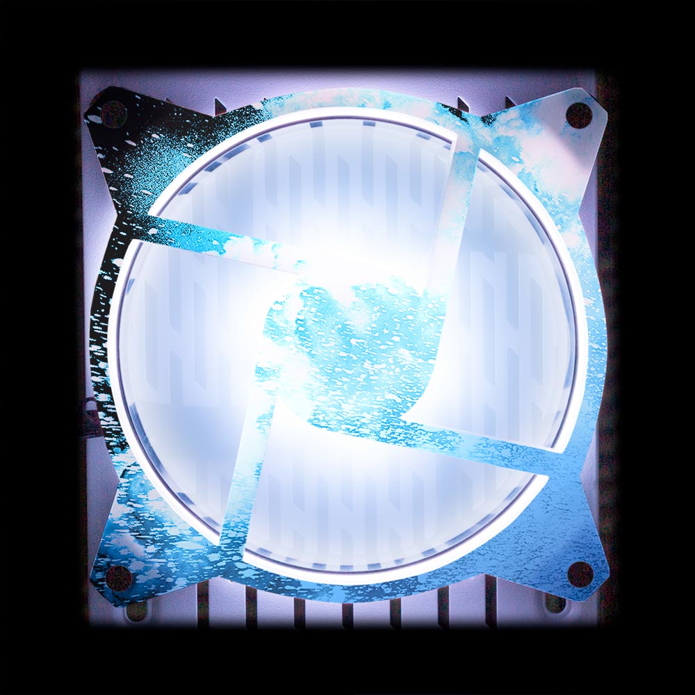 Soul of the Light Blue Windmill Fan Grill (120mm and 140mm) - Donnie Art - V1Tech