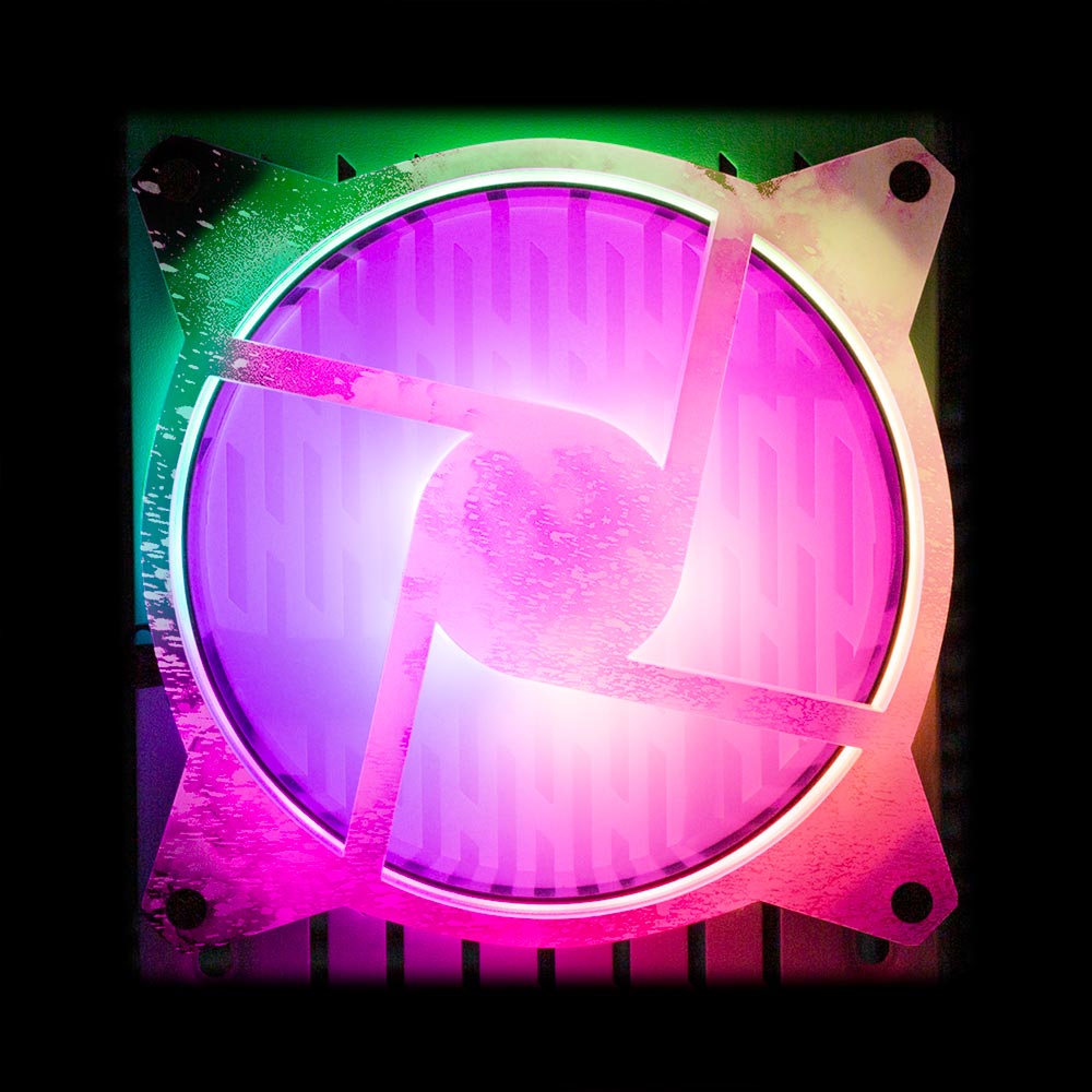 Soul of the Magenta Windmill Fan Grill (120mm and 140mm) - Donnie Art - V1Tech