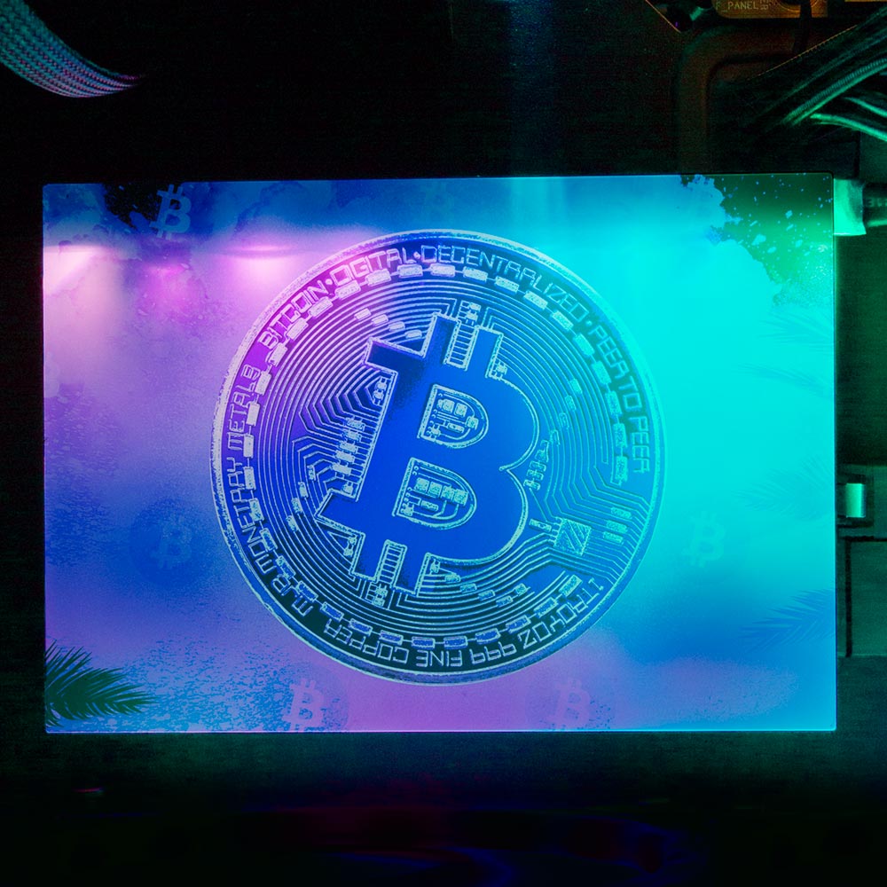 Soul of the Retro Bitcoin RGB HDD Cover Horizontal - Donnie Art - V1Tech