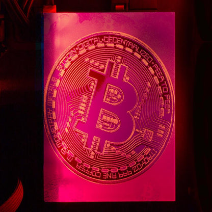 Soul of the Retro Bitcoin RGB HDD Cover Vertical - Donnie Art - V1Tech