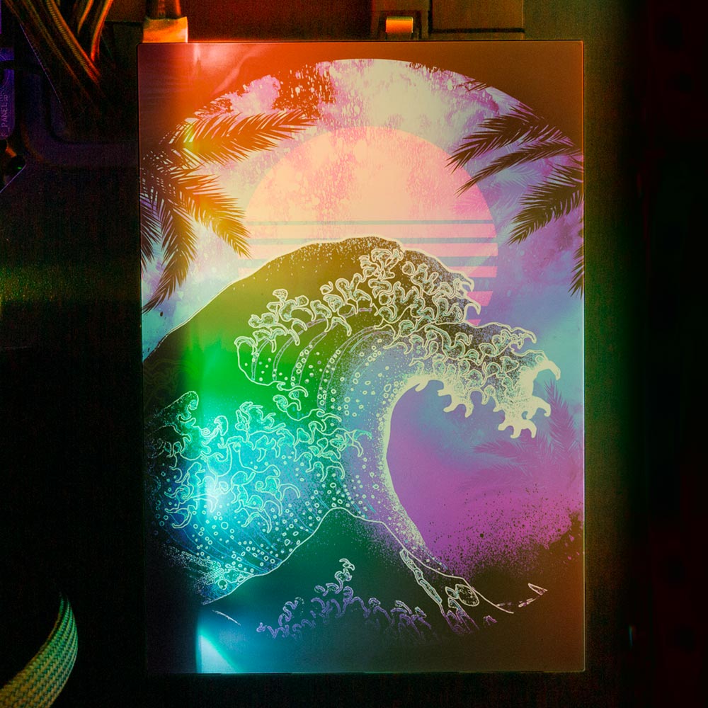 Soul of the Retrowave 2 RGB SSD Cover Vertical - Donnie Art - V1Tech