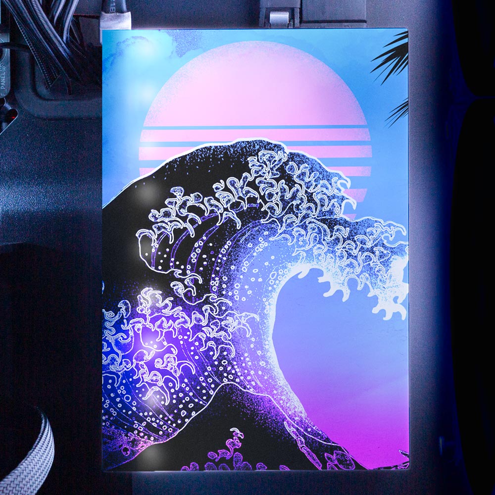 Soul of the Retrowave RGB HDD Cover Vertical - Donnie Art - V1Tech