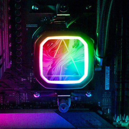 Space Is Only Noise AIO Cover for Corsair RGB Hydro Platinum and Pro Series (H100i, H115i, H150i, H100X, XT, X, SE, H60) - Geoglyser - V1Tech