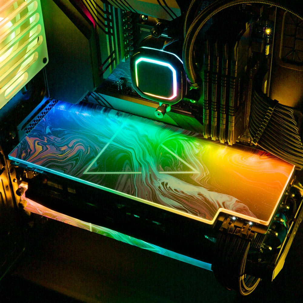 Space is Only Noise RGB GPU Backplate - Geoglyser - V1Tech