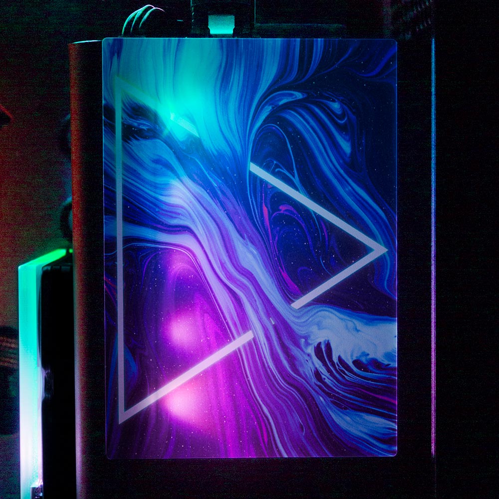 Space is Only Noise RGB SSD Cover Vertical - Geoglyser - V1Tech