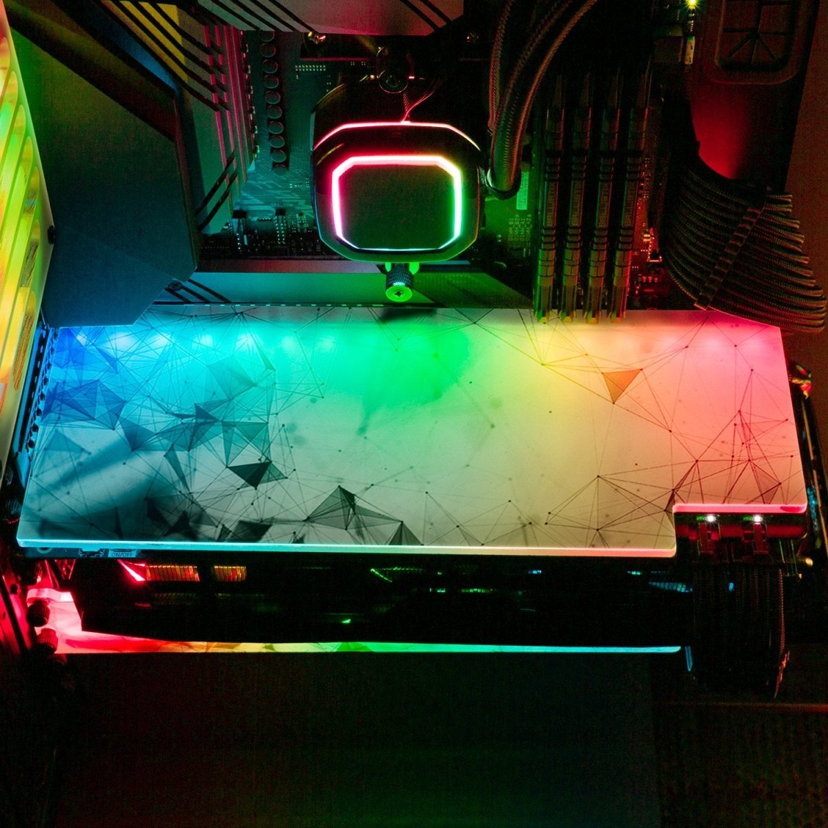 Spectrum White RGB GPU Backplate - V1Tech