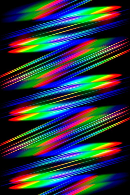 Stacked Rainbows Plexi Glass Wall Art - StellarFire - V1Tech