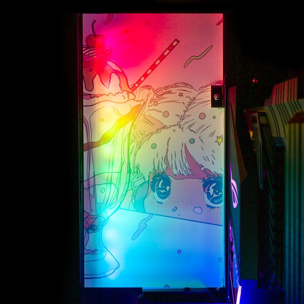 Sundae Girl Lian Li O11 and Dynamic and XL Rear Panel Plate Cover with ARGB LED Lighting - Annicelric - V1Tech