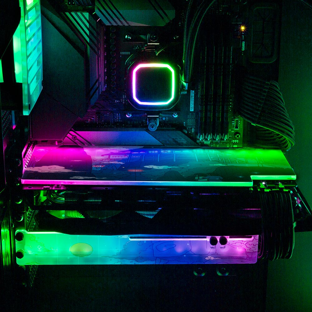Sunset Ghosts RGB GPU Backplate - Seerlight - V1Tech