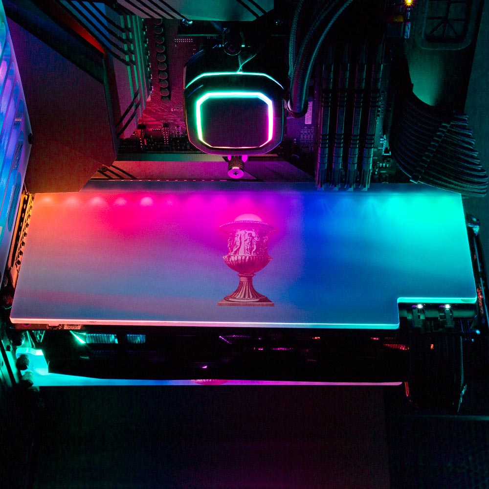 Sunset in Ancient Times RGB GPU Backplate - Spectacular.way - V1Tech