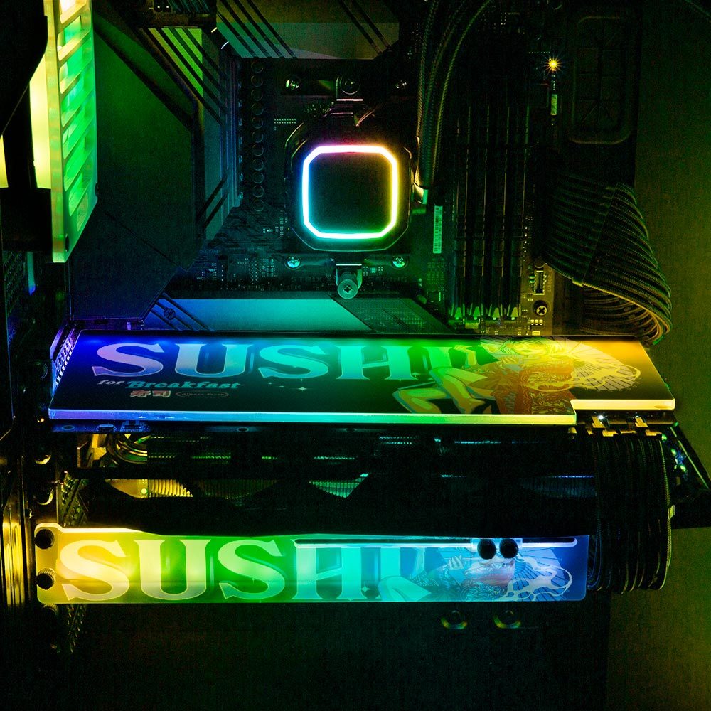 Sushi Perched Geisha RGB GPU Support Bracket - HeyMoonly - V1Tech
