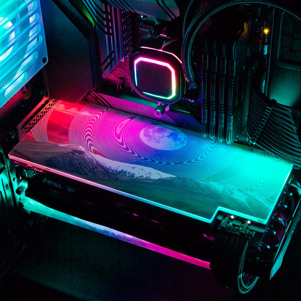 Swimming RGB GPU Backplate - Cajuca Art - V1Tech