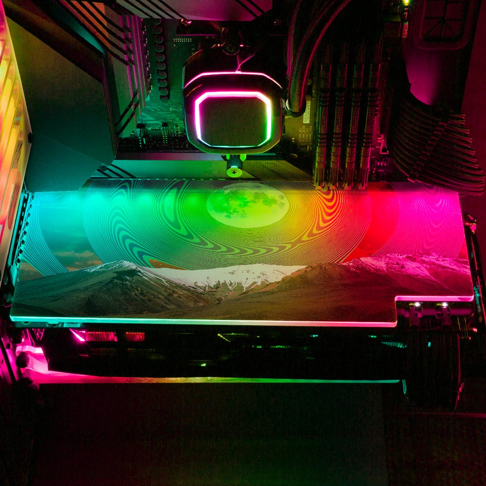 Swimming RGB GPU Backplate - Cajuca Art - V1Tech