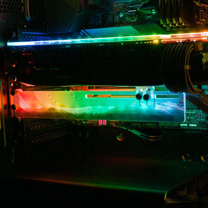 Swimming RGB GPU Support Bracket - Cajuca Art - V1Tech