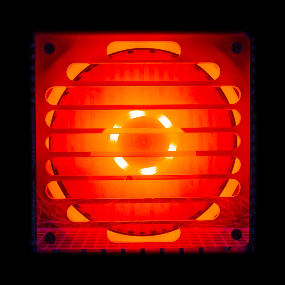 Synthwave Sunset Flow Fan Grill (120mm and 140mm) - V1Tech