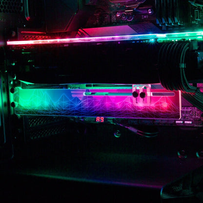 Synthwave Sunset RGB GPU Support Bracket - V1Tech
