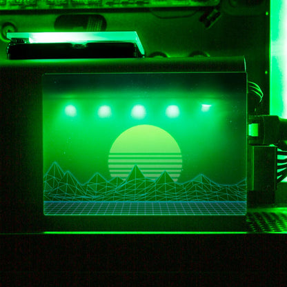 Synthwave Sunset RGB SSD Cover Horizontal - V1Tech