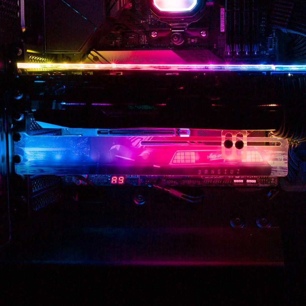 Technicolor RGB GPU Support Bracket - Dan Giuz - V1Tech
