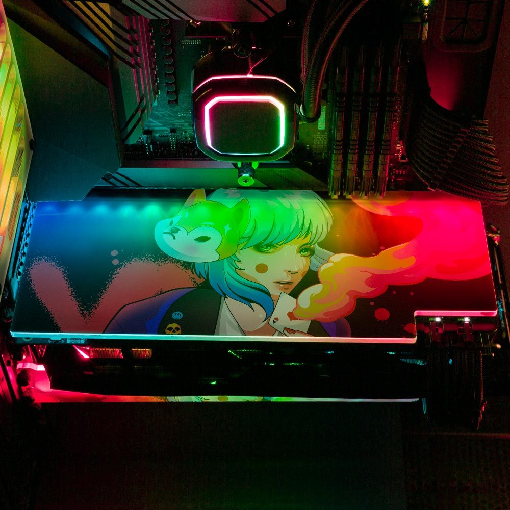 The Ace Girl RGB GPU Backplate - HeyMoonly - V1Tech