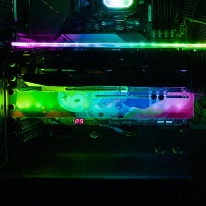 The Ace Girl RGB GPU Support Bracket - HeyMoonly - V1Tech