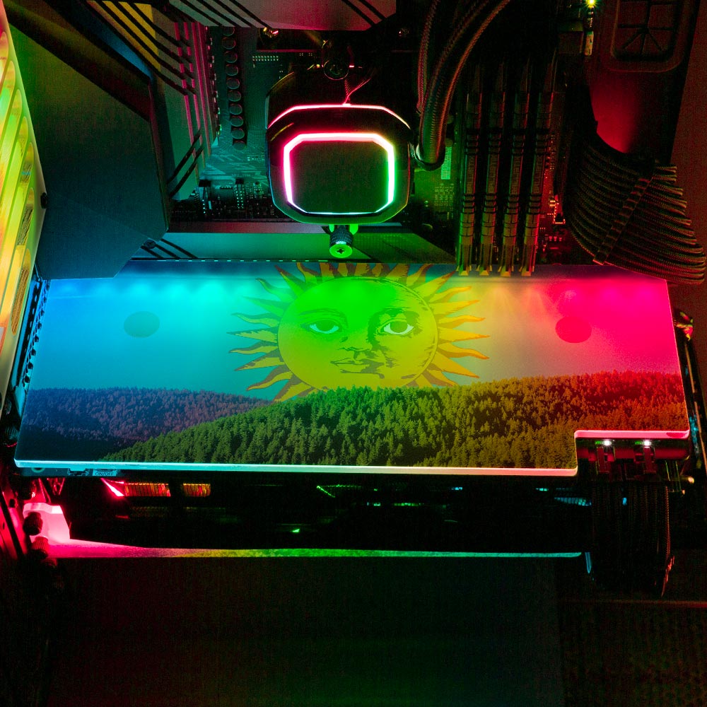 The Awakening of the Sun RGB GPU Backplate - Spectacular.way - V1Tech